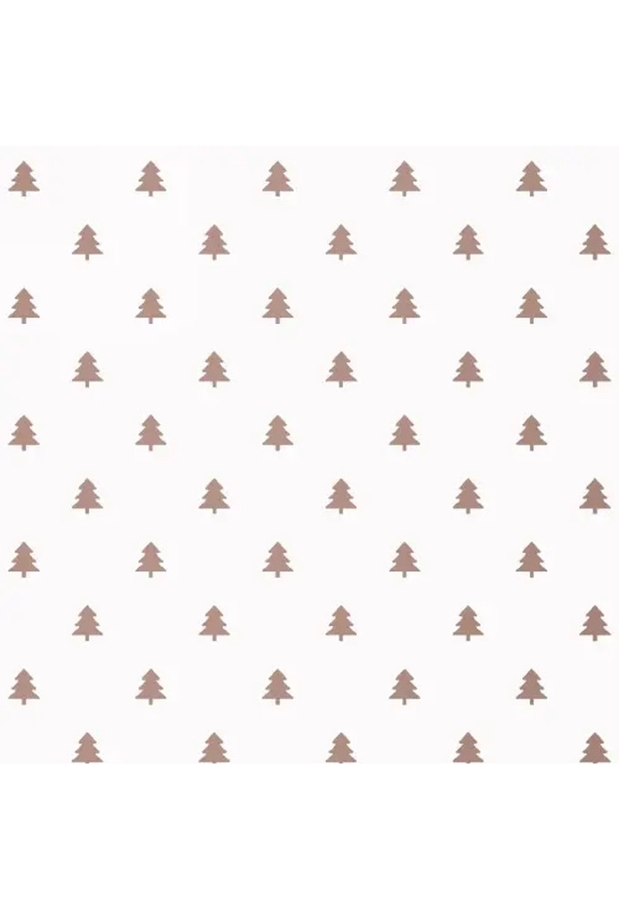 Kerstpapier trees Rose goud  70cm x 200meter