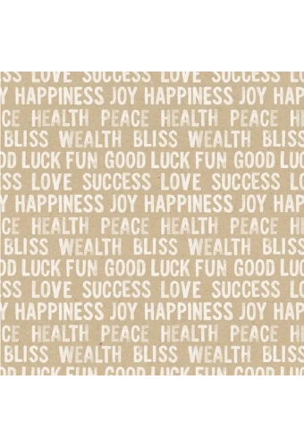 Kerstpapier xmas letters eco Wit Recycled 30cm x 250meter