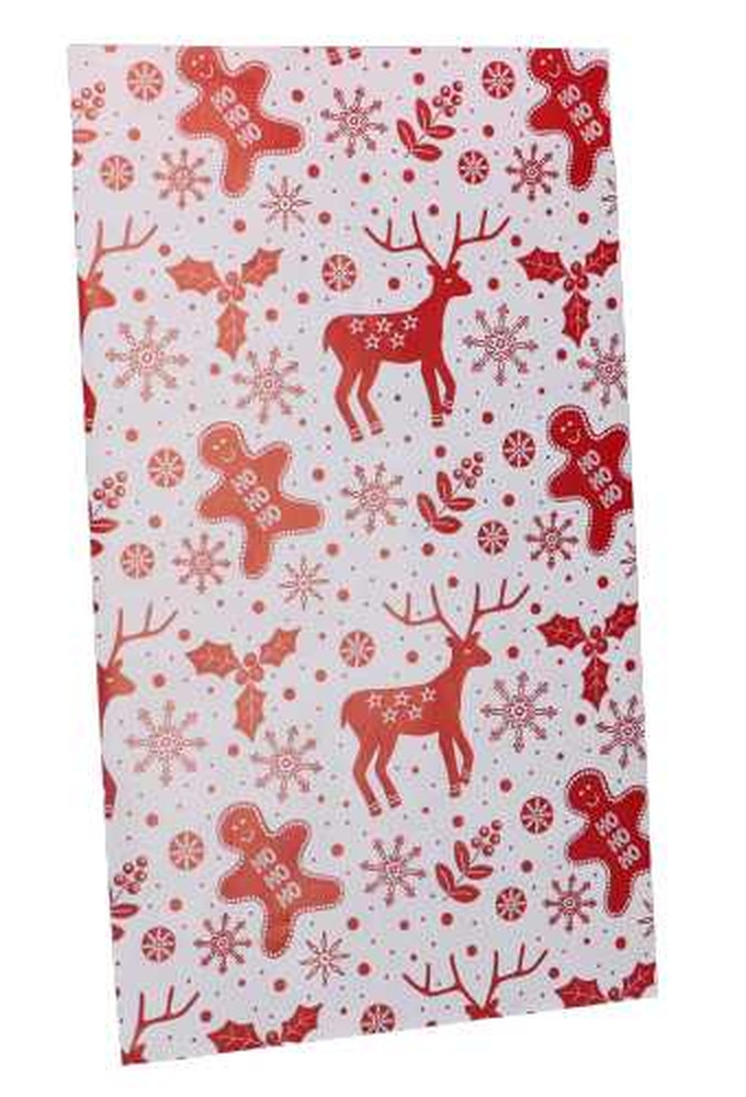 Kerstzakjes Rendier Rood Dubbelzijdig 17x25cm 200 stuks OP IS OP