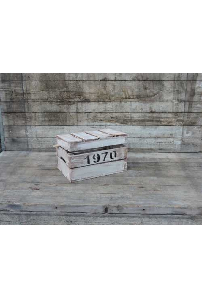 Kist Met Klapdeksel Klein Old Look Vuren 20x30x18cm 12stuks