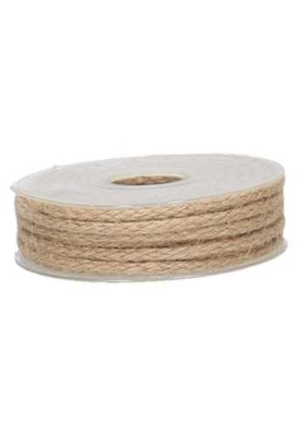 Koord Lint Jute Naturel Met IJzerdraad 5mm x 12 meter