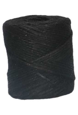 Koord Lint Jute Zwart 2mm x 70 meter