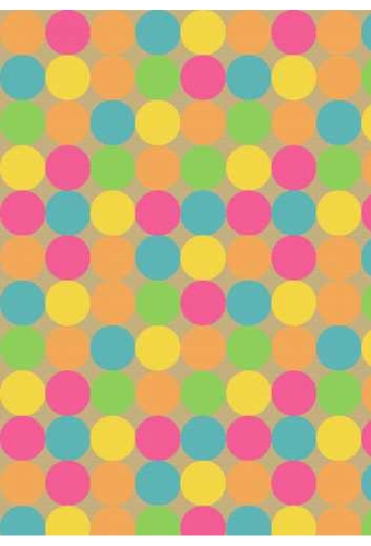 Kraft Bruin Inpakpapier Dots Fluor 60gr 30cm x 250meter