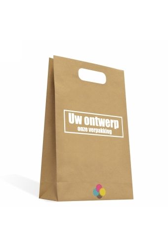 Kraft Tassen Bedrukken Met Logo 120GRAM & Handgreep 24x9x36cm