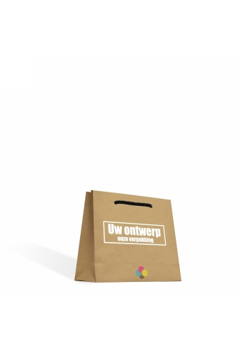 Kraft Tassen Bedrukken Met Logo 120GRAM & Koord 16x7x15cm