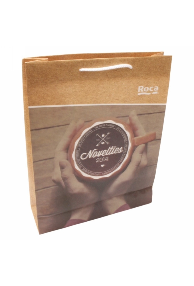 Kraft Tassen Bedrukken Met Logo 120GRAM & Koord 32x11x45cm A3 FORMAAT