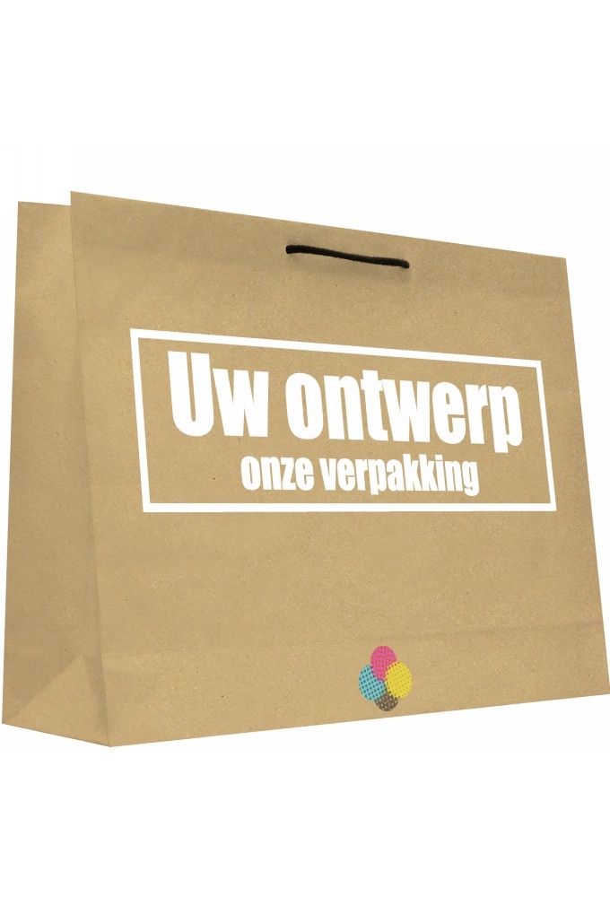 Kraft Tassen Bedrukken Met Logo 120GRAM & Koord 53x12x38cm
