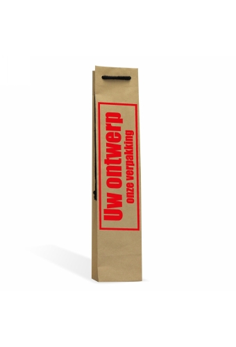 Kraft Wijntassen Bedrukken Met Logo 120GRAM & Koord 8.8x7.8x39cm