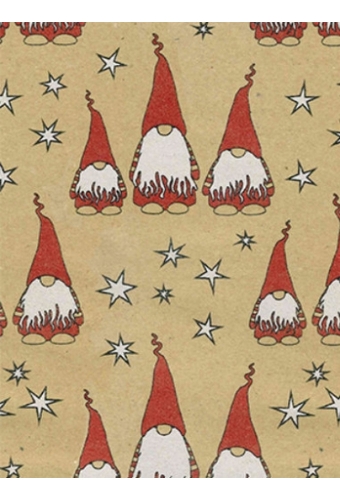 Kraftpapier Bruin recycled winter red black white 70cm x 200meter