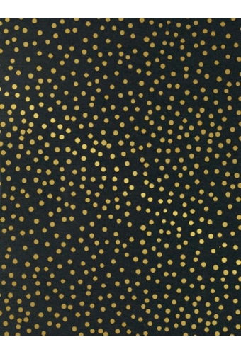 Kraftpapier Reclycled Kraft confetti Dot Gold 50cm x 200meter