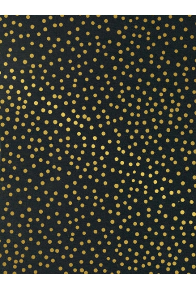 Kraftpapier Reclycled Kraft confetti Dot Gold 50cm x 200meter