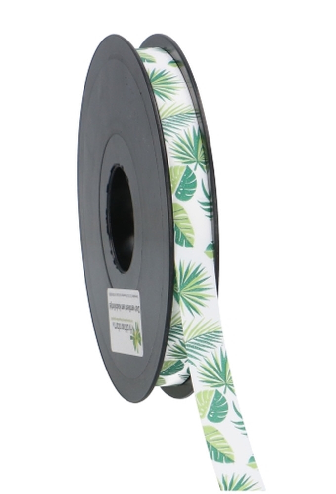 Krullint Flowers Groen Monstera 15mm x 100 meter