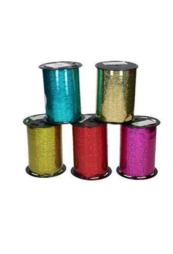 Krullint Holografisch Fuchsia 10mm x 200 meter