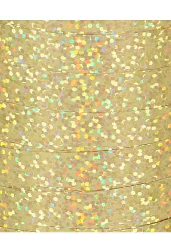 Krullint Holografisch Goud 10mm x 200 meter
