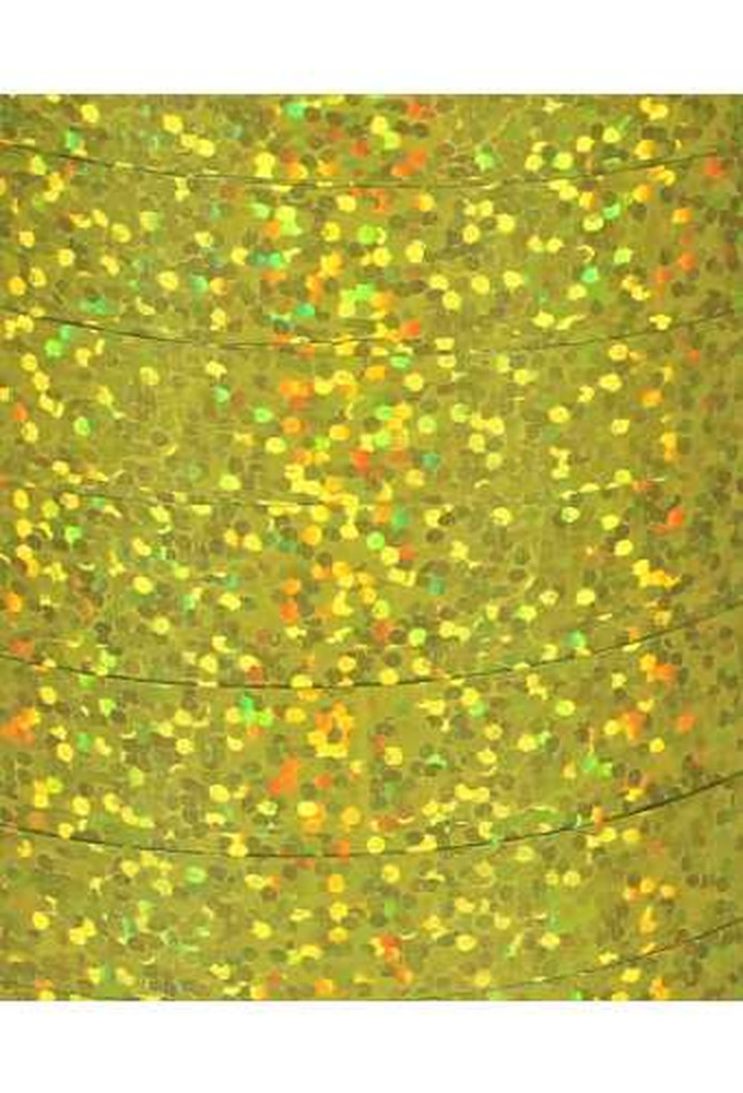 Krullint Holografisch Lime Groen 10mm x 200 meter