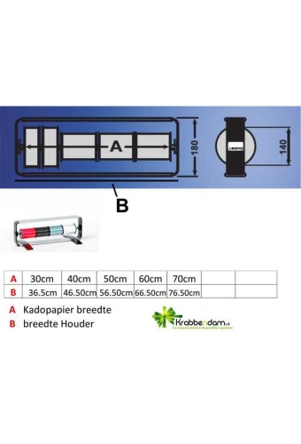Krullintrolhouder Basis Frame 18x6.5+60 cm + Voet