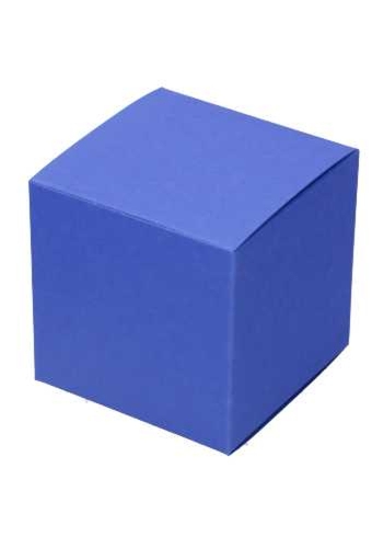 Kubus Kadodoosjes Donnas 9x9x9cm Blauw 350gr 24stuks