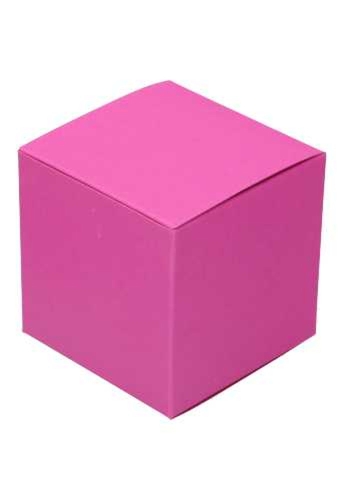 Kubus Kadodoosjes Donnas 9x9x9cm Magenta 350gr 20stuks