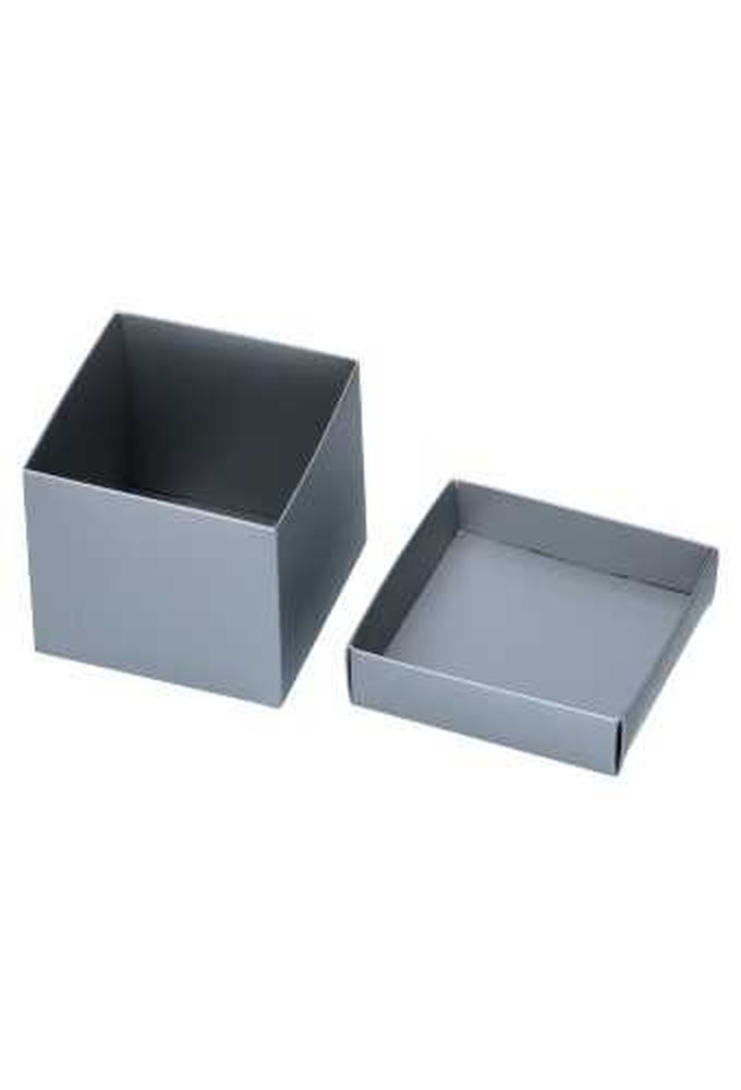 Kubus Kadodoosjes Mat Zilver KrabBon 8x8x7.5cm 250gr 25stuks