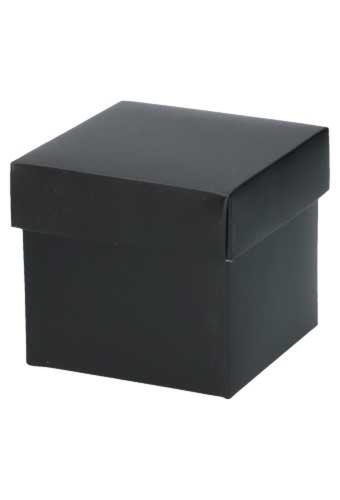 Kubus Kadodoosjes Mat Zwart KrabBon 8x8x7.5cm 250gr 25stuks