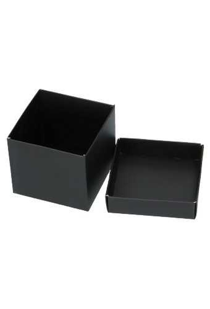 Kubus Kadodoosjes Mat Zwart KrabBon 9x9x8.5cm 375gr 25stuks