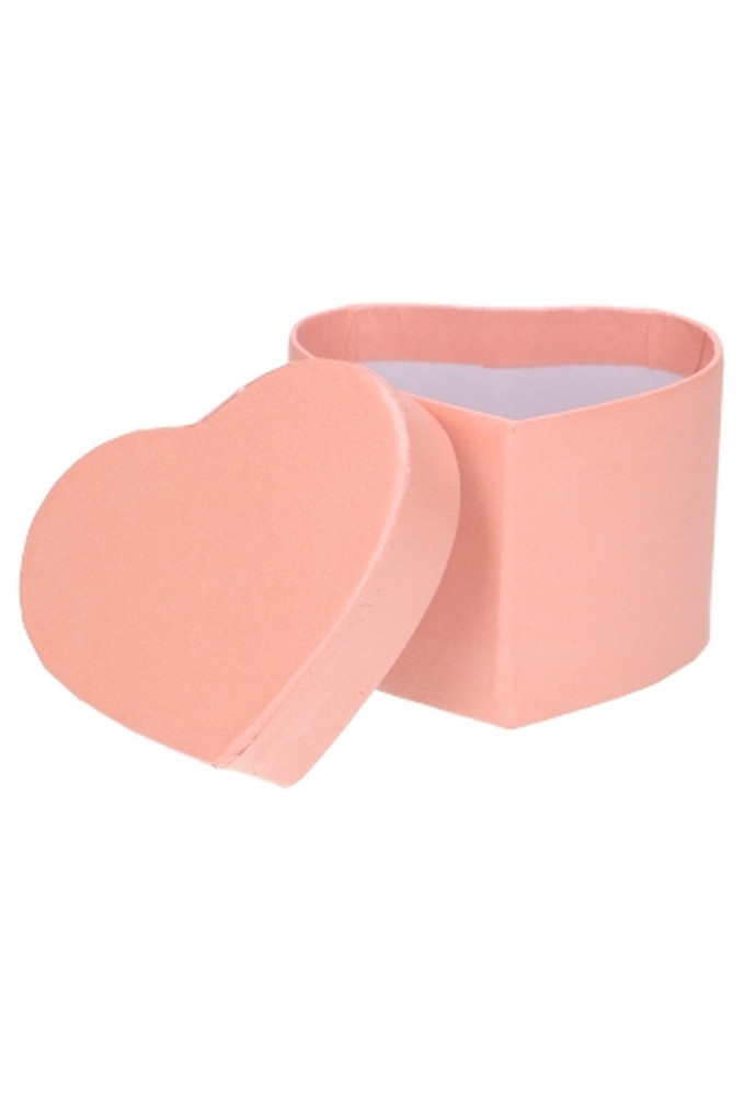 LUXE KANT & KLARE Flowerbox Latemar Hartje Roze 9.5x7.5x6.5cm 12 stuks