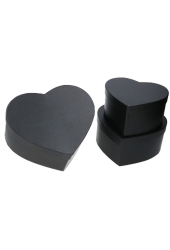 LUXE KANT & KLARE Flowerbox Latemar Hartje Zwart Set van 3 stuks