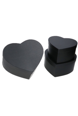 LUXE KANT & KLARE Flowerbox Latemar Hartje Zwart Set van 3 stuks