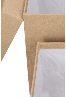 LUXE KANT & KLARE Flowerbox Latemar Naturel Groot Vierkant Set 3 stuks