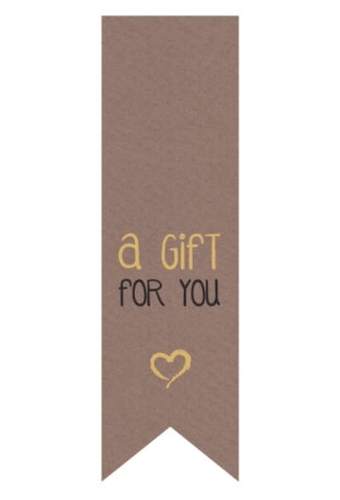 Langwerpig Vaandel Everyday A Gift For You Kraft 2.5 x 8.5cm 250stuks