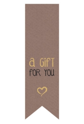 Langwerpig Vaandel Everyday A Gift For You Kraft 2.5 x 8.5cm 250stuks