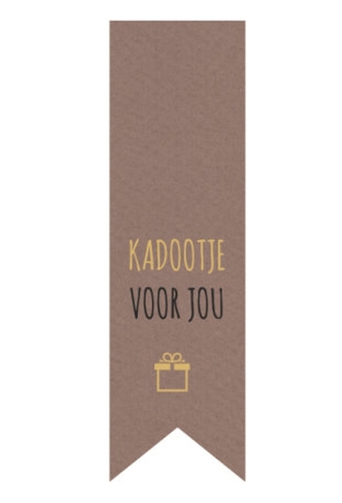 Langwerpig Vaandel Everyday Kadootje Voor Jou Kraft 2.5 x 8.5cm 250st