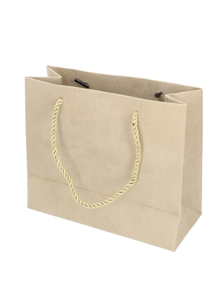Luxe Cadeautasjes Barcelona Beige Bekleed Met Stof 24x10x20cm 10stuks