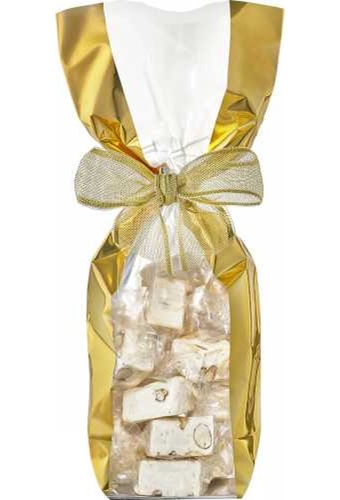Luxe Cellofaan Zakjes Golden Edge & Zilveren Bodem 12x4x26cm 100st