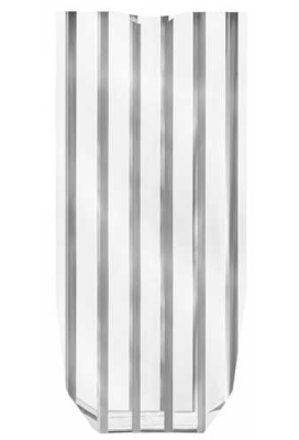 Luxe Cellofaan Zakjes Zilver Line & Zilveren Bodem 10x4x22cm 100stuks