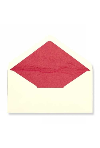 Luxe Enveloppen Dinant Creme & Rood 11x22cm 100stuks