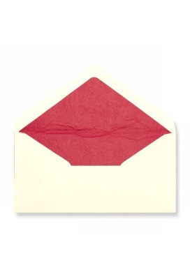 Luxe Enveloppen Dinant Creme & Rood 11x22cm 100stuks