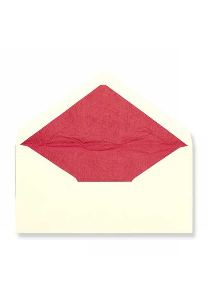 Luxe Enveloppen Dinant Creme & Rood 11x22cm 100stuks