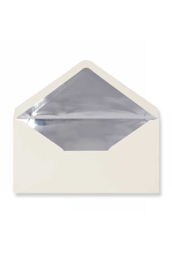 Luxe Enveloppen Dinant Creme & Zilver 11x22cm 100stuks