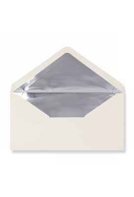 Luxe Enveloppen Dinant Creme & Zilver 11x22cm 100stuks