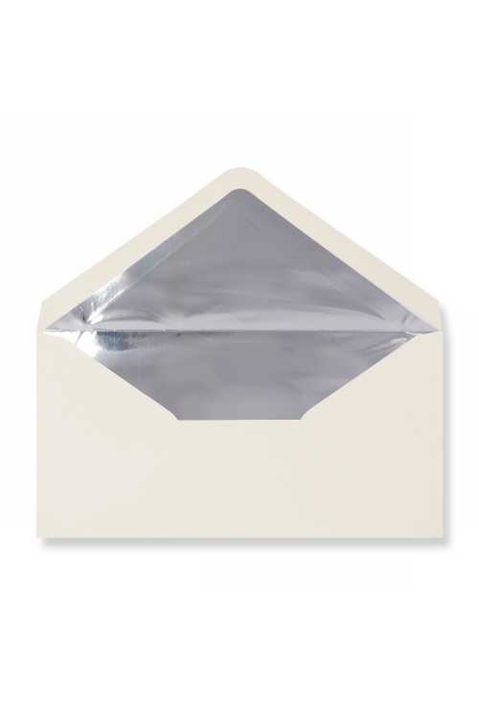Luxe Enveloppen Dinant Creme & Zilver 11x22cm 100stuks