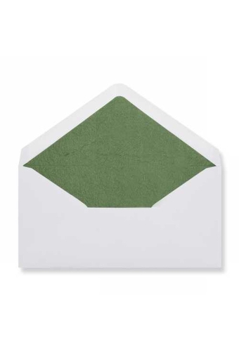 Luxe Enveloppen Dinant Wit & Groen 11x22cm 100stuks