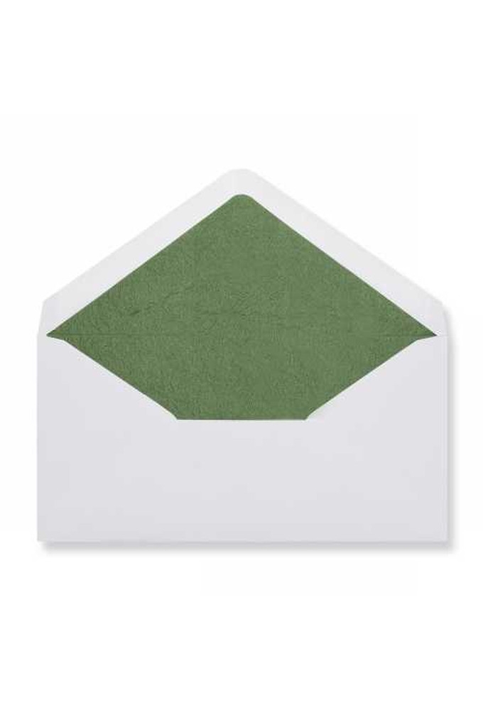 Luxe Enveloppen Dinant Wit & Groen 11x22cm 100stuks