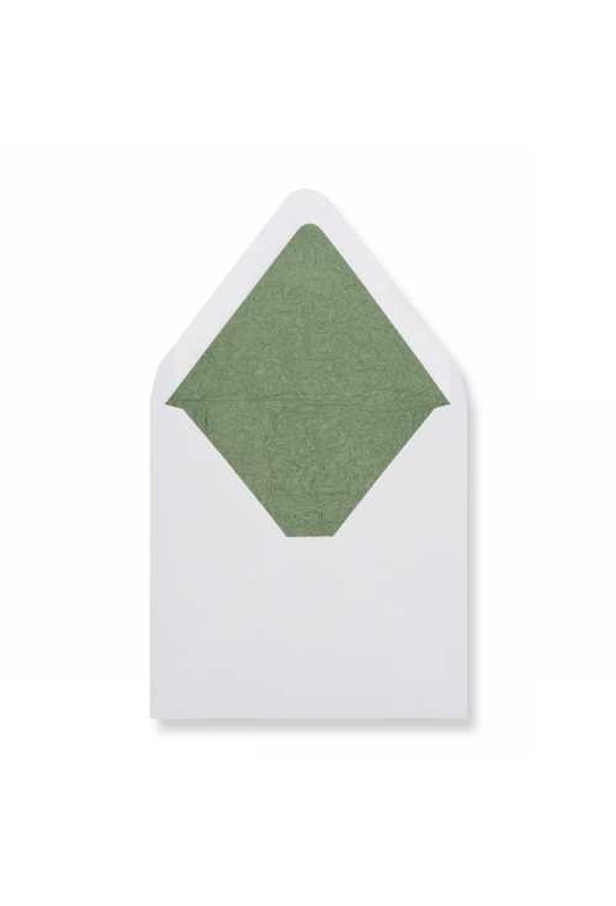 Luxe Enveloppen Dinant Wit & Groen 16x16cm 100stuks