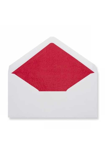 Luxe Enveloppen Dinant Wit & Rood 11x22cm 100stuks