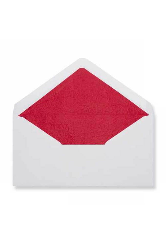 Luxe Enveloppen Dinant Wit & Rood 11x22cm 100stuks