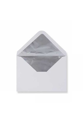 Luxe Enveloppen Dinant Wit & Zilver 11.4x16.2cm 100stuks