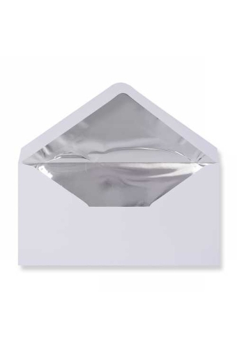 Luxe Enveloppen Dinant Wit & Zilver 11x22cm 100stuks