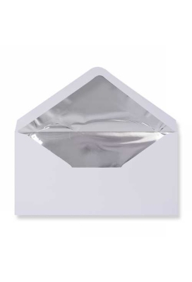 Luxe Enveloppen Dinant Wit & Zilver 11x22cm 100stuks