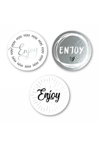 Luxe Etiketten Everyday Enjoy Metallic 4cm 3x 100stuks